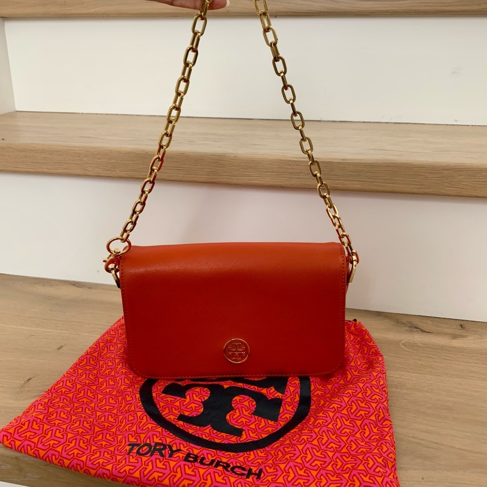 TORY BURCH chain-link shoulder purse